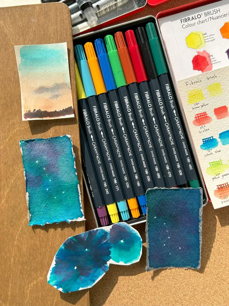 까렌다쉬,크리에이티브,크리에이티브박스,피브라로브러쉬,수성펜