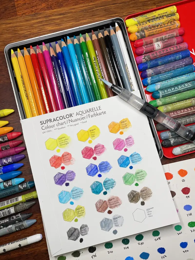 새미,까렌다쉬,수채색연필,크리에이티브박스,슈프라컬러