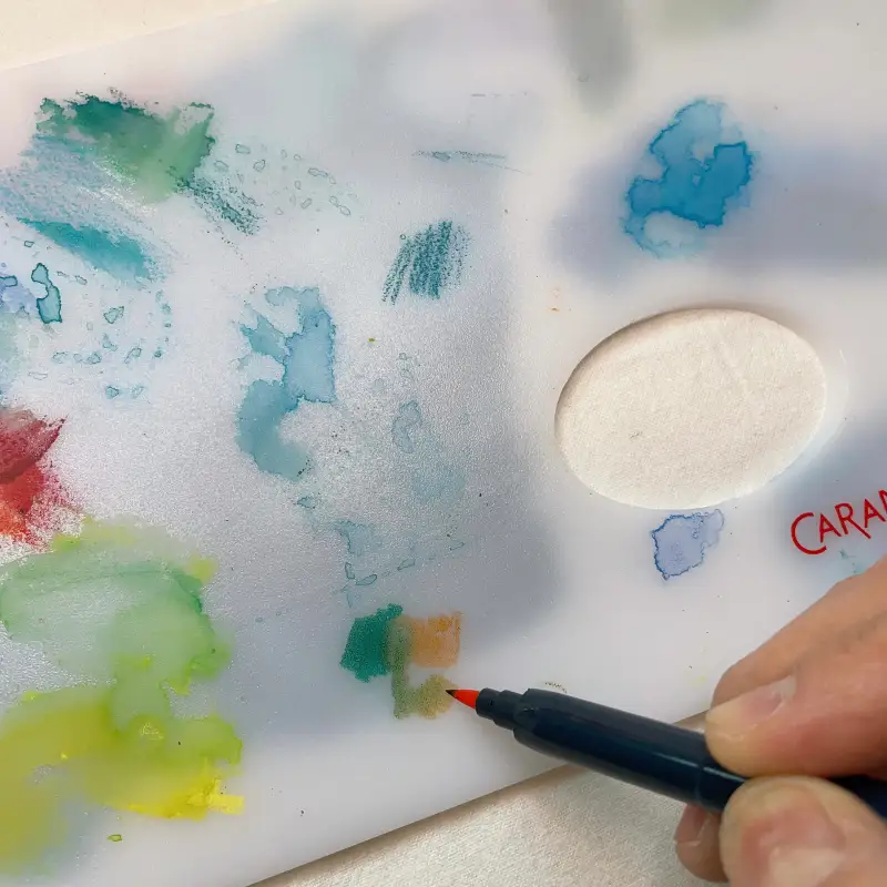 새미,플렉시글라스팔레트,팔레트,양면팔레트,피브라로브러쉬,까렌다쉬,크리에이티브박스