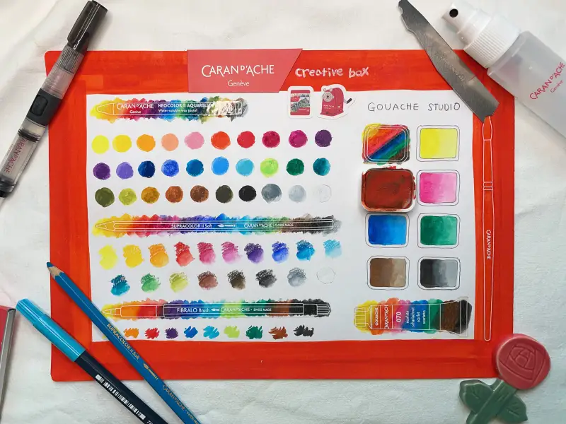 새미,발색표,까렌다쉬크리에이티브박스,네오컬러2,수프라컬러,피브라로브러시,스크래퍼,스프레이,워터브러쉬,과슈,까렌다쉬과슈,스튜디오과슈