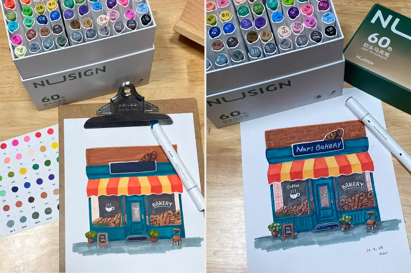 화방넷체험단,델리누사인,델리누사인마카,마카펜,브러쉬마카