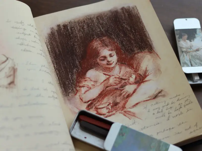 문교,파스텔,콘테