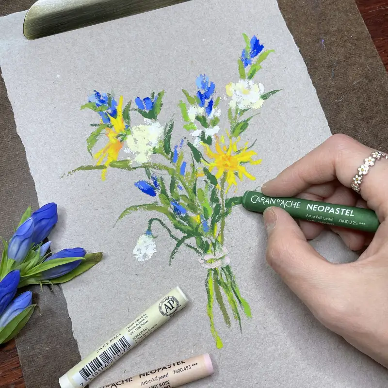 새미,까렌다쉬,오일파스텔