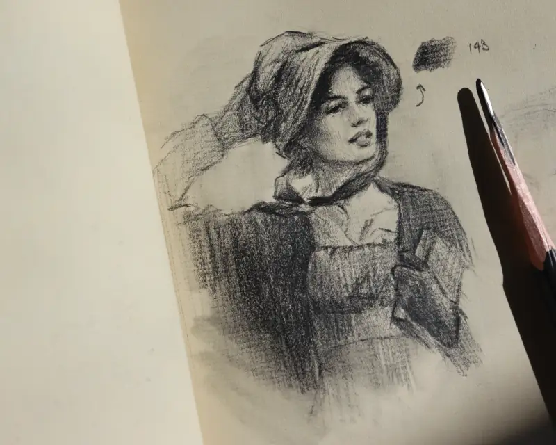 파버카스텔,매트연필,연필,소묘연필,파브리아노,스케치북,14B