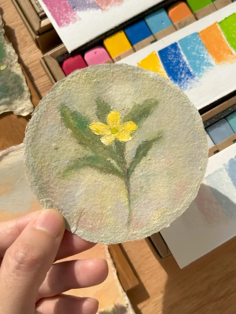 카와치,오일파스텔