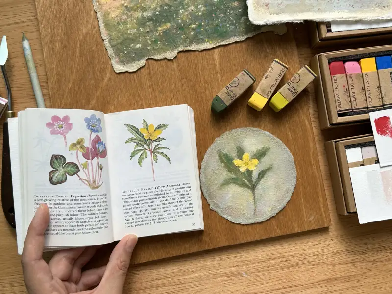 카와치,오일파스텔