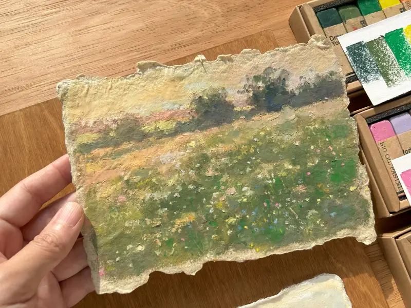 카와치,오일파스텔