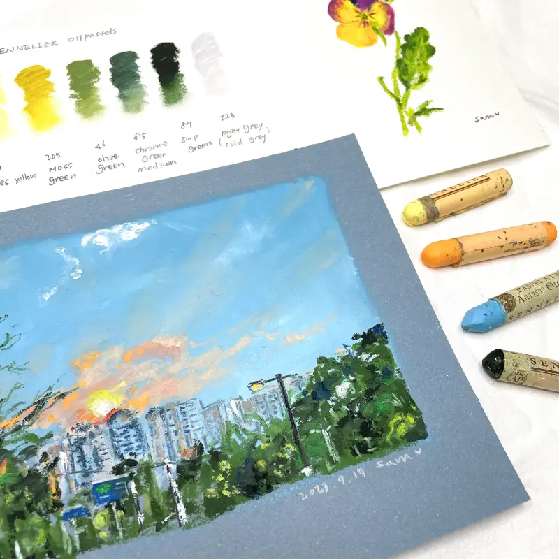 새미,시넬리에오일파스텔,Oilpastel