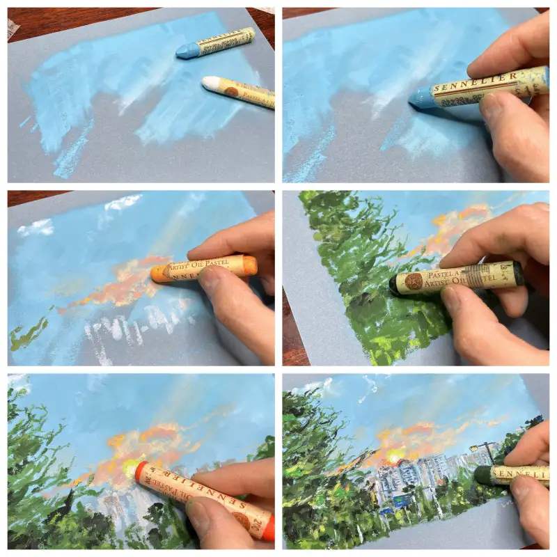 새미,시넬리에오일파스텔,Oilpastel