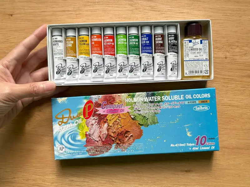 홀베인듀오,수용성유화물감,수성유화,홀베인,유화물감