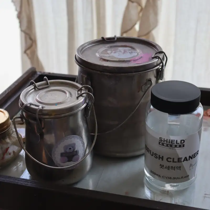 쉴드붓세척액,붓세척제,쉴드유화