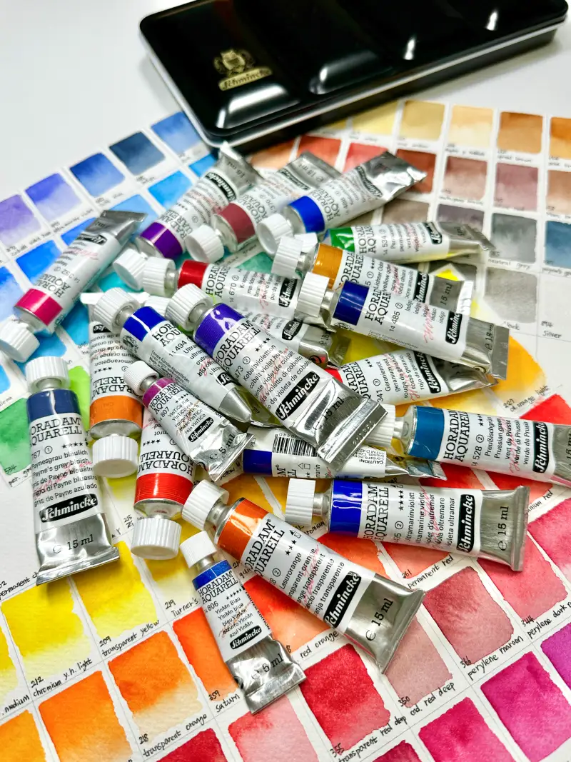 쉬민케,수입물감,튜브물감,하프팬