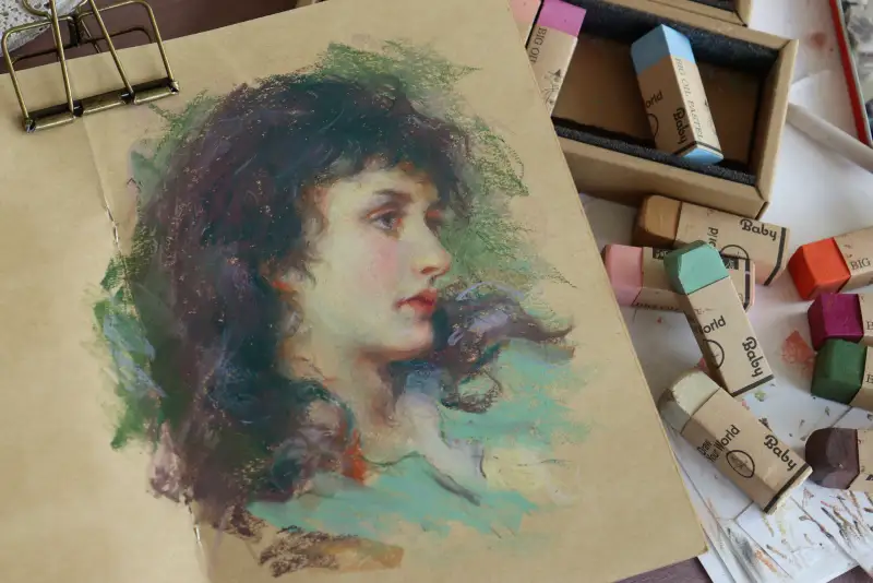 오일파스텔,카와치,빅오일파스텔베이비,하네뮬레,크래프트지,스케치북