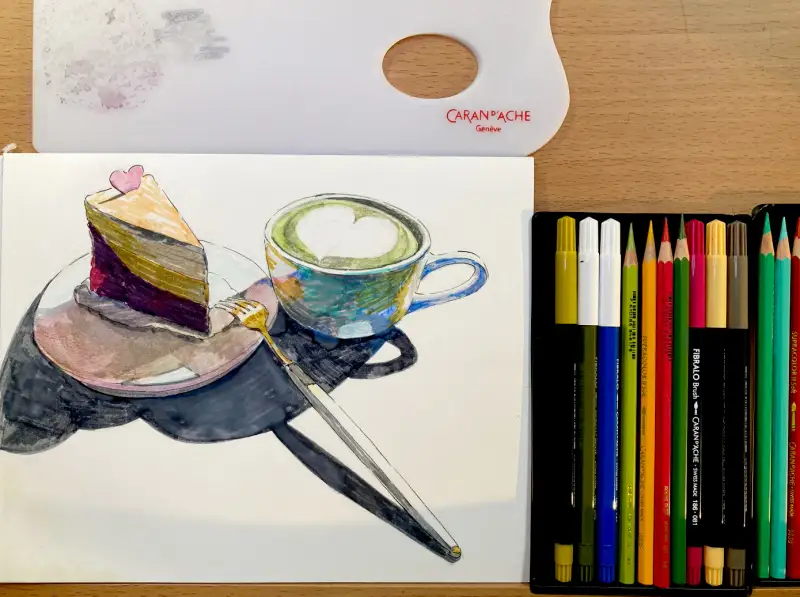 화방넷체험단,까렌다쉬보태니컬세트,까렌다쉬,디저트일러스트,푸드일러스트