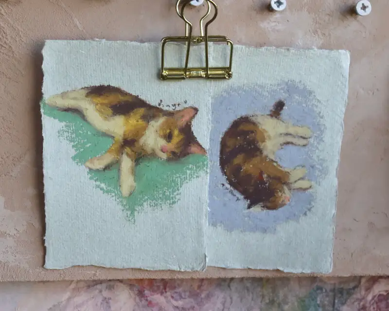 오일파스텔,카와치,빅오일파스텔베이비,카디페이퍼