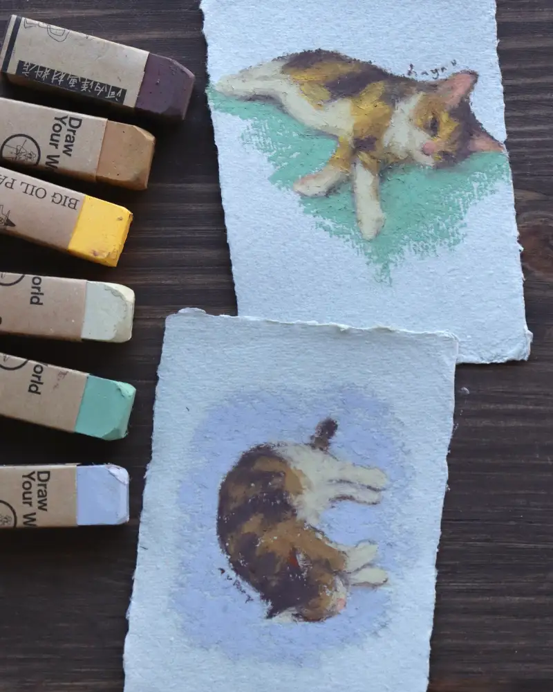 카디페이퍼,오일파스텔