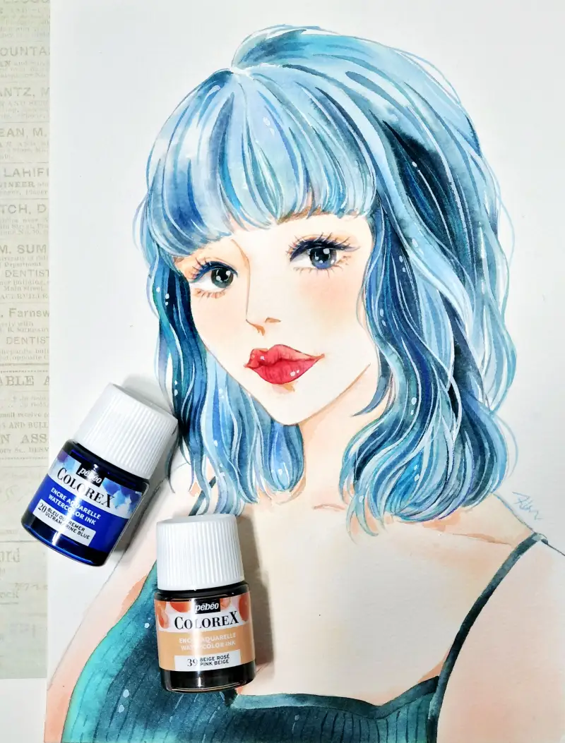 협찬,화방넷,화방넷체험단,뻬베오,뻬베오수채잉크,수채잉크,수채일러스트,수채화,잉크드로잉