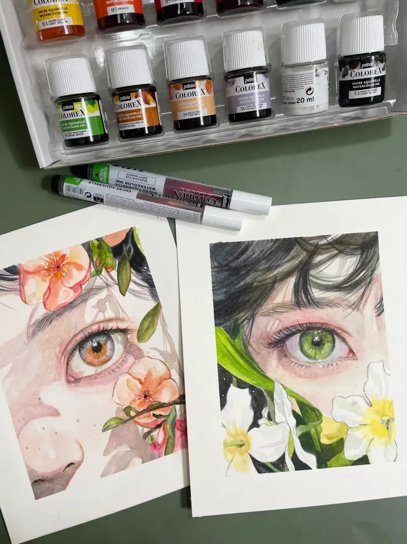 뻬베오,뻬베오수채잉크,수채잉크,수채일러스트,잉크드로잉