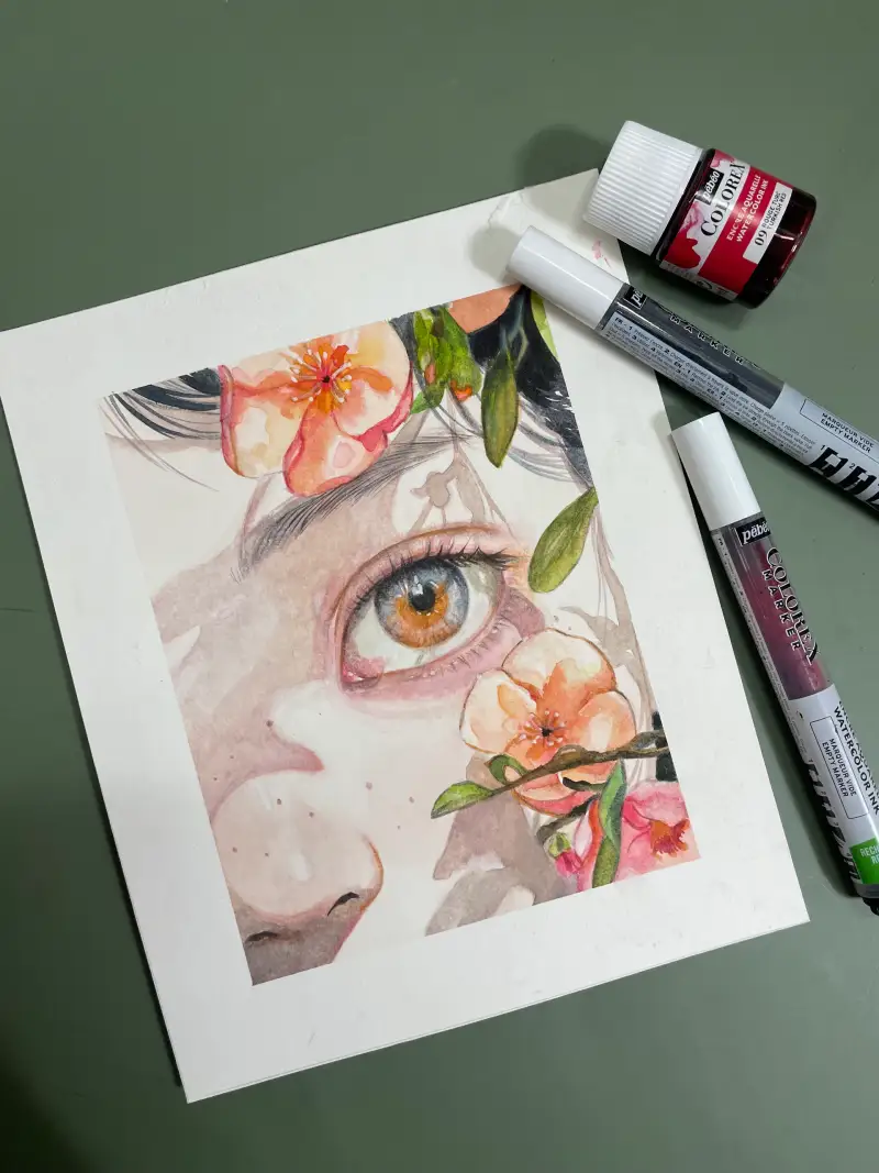 뻬베오,뻬베오수채잉크,수채잉크,수채일러스트,잉크드로잉