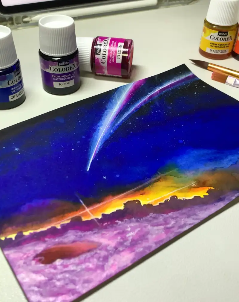 뻬베오,수채잉크