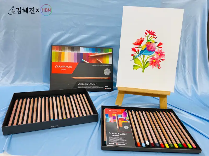 까렌다쉬유성색연필,색연필화