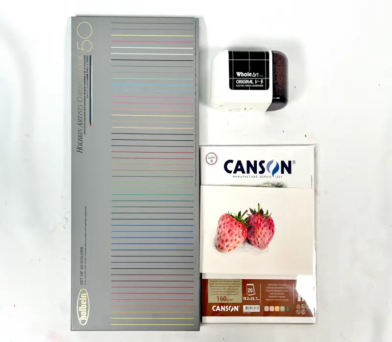 홀베인유성색연필,캔손미뗑스파스텔지사계절테마팩,홀아트ELM자동연필깎이