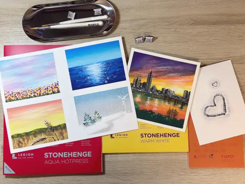 문교오일소프트파스텔,리전스케치북,실버브러쉬