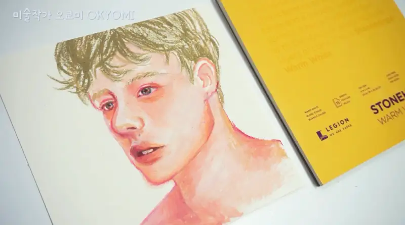 리전스케치북,오일파스텔인물화