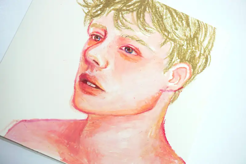 오일파스텔인물화,오일파스텔