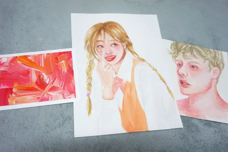 추상화,인물화,리전스케치북,실버브러쉬