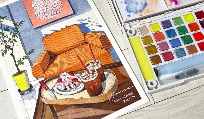 사쿠라코이고체물감,화방넷체험단,사쿠라코이CAC고체물감