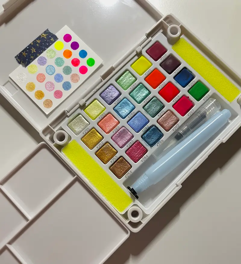 사쿠라코이,고체물감,발색표