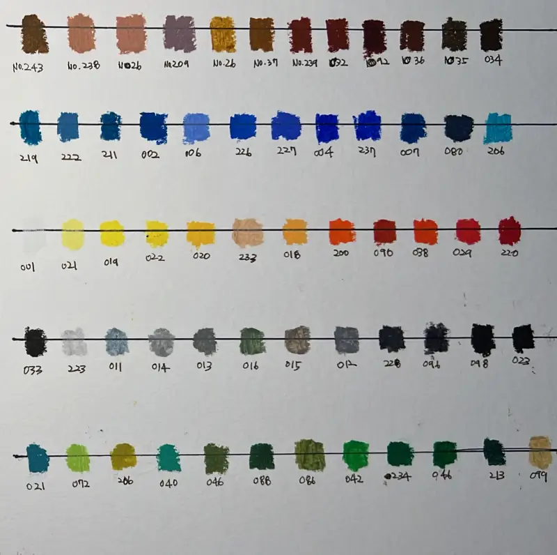 시넬리에오일파스텔,발색