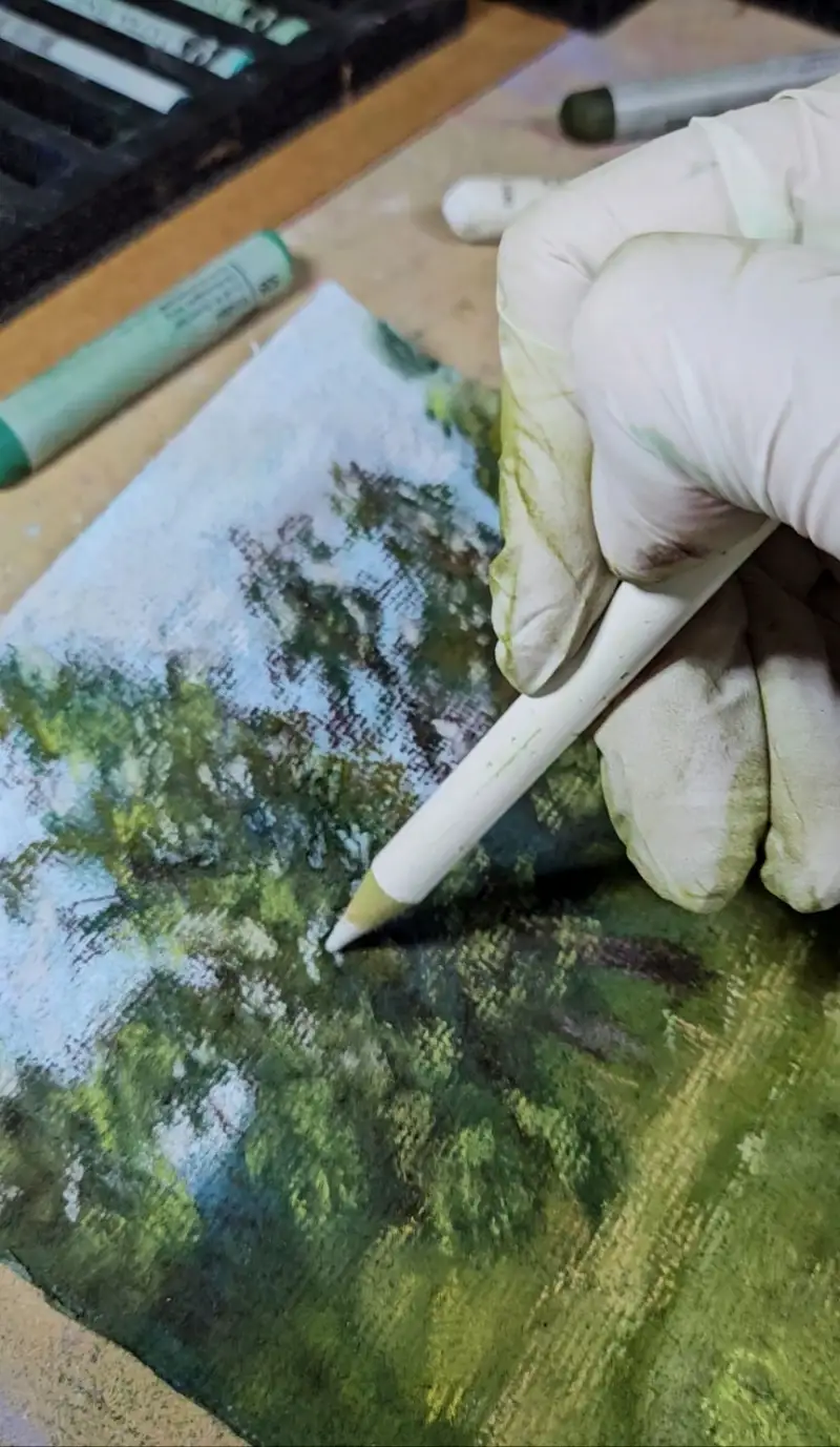 원형파스텔,카디페이퍼,수제종이