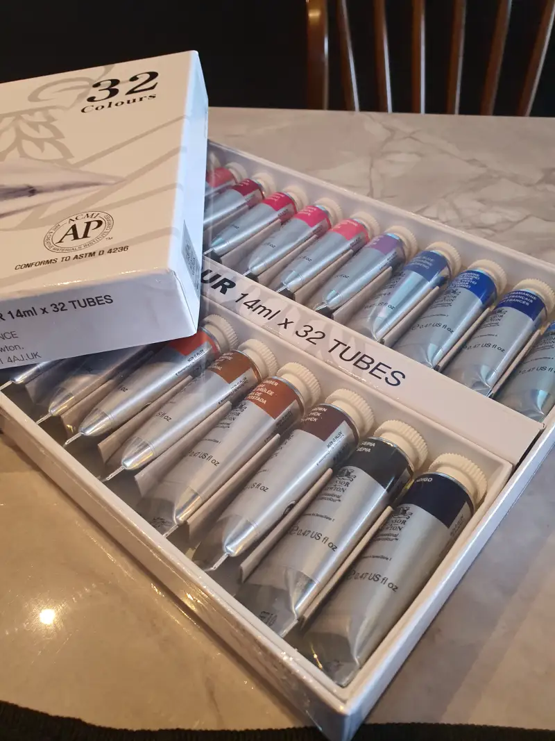 윈저앤뉴튼,튜브물감,고체물감,어반스케치,언박싱