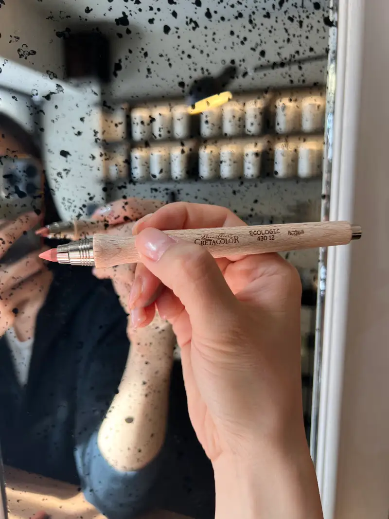 나무홀더,연필홀더,크레타칼라,야외드로잉