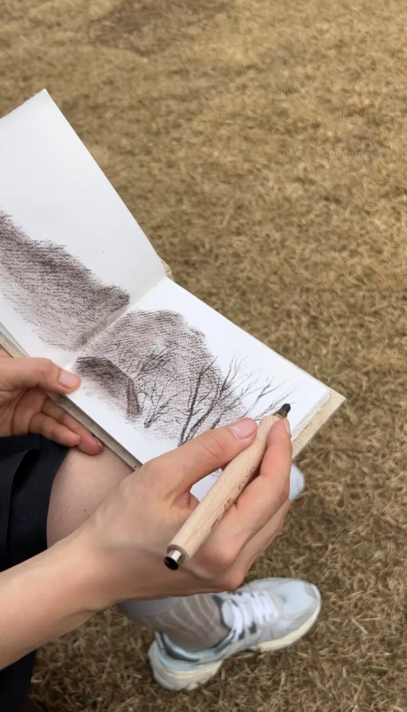 야외드로잉,야외스케치,목탄,목탄드로잉,차콜