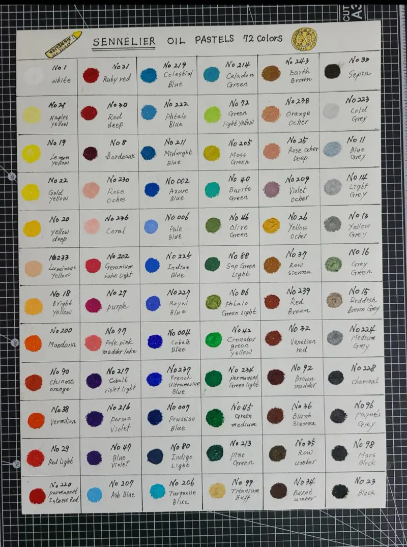 시넬리에오일파스텔72색