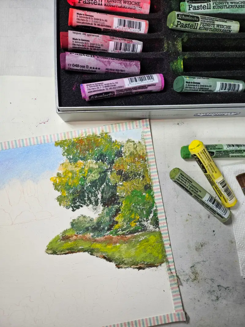 파스텔,소프트파스텔,쉬민케소프트파스텔,쉬민케파스텔,파스텔스틱,풍경