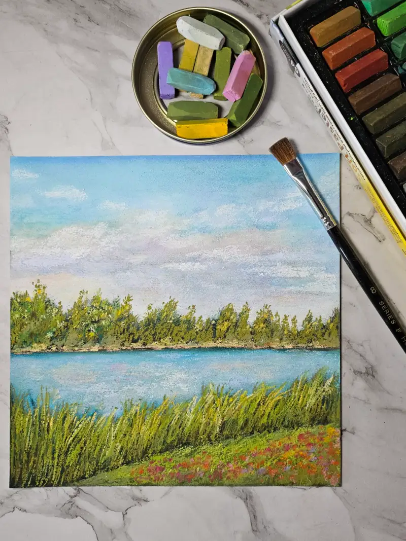 문교,소프트파스텔,파스텔,문교소프트파스텔,풍경