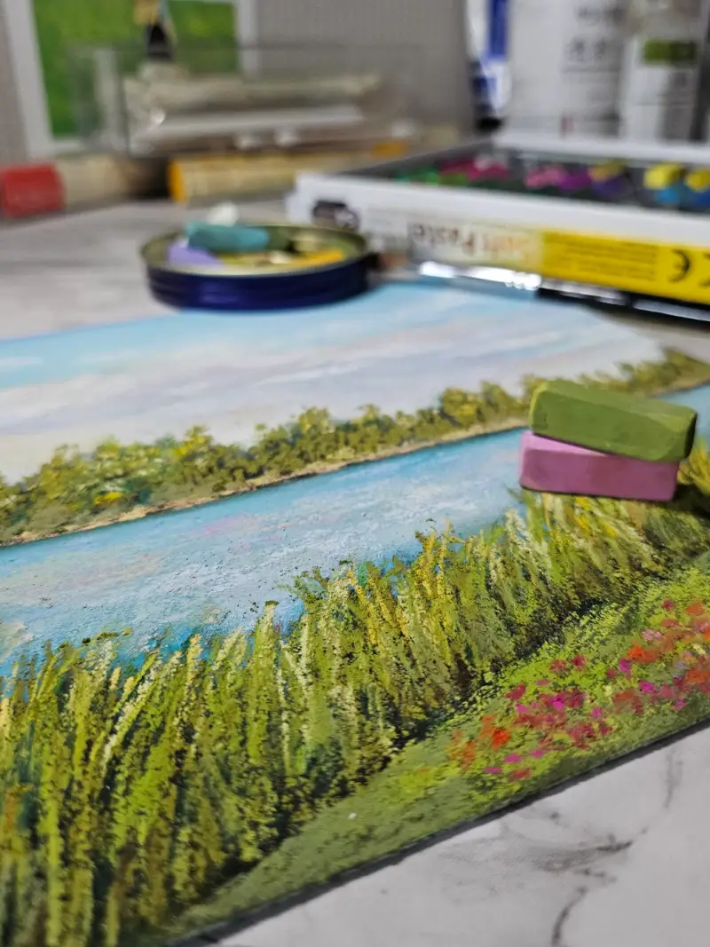 파스텔,소프트파스텔,문교소프트파스텔,풍경