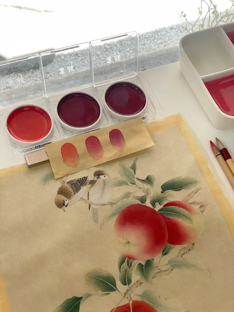 길상,길상안채,길상안채원형접시고체물감