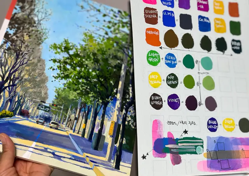 홀베인아크릴과슈,아크릴과슈,과슈