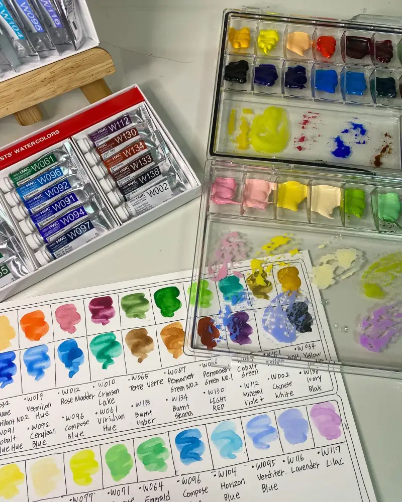 홀베인수채화물감,수채화파렛트