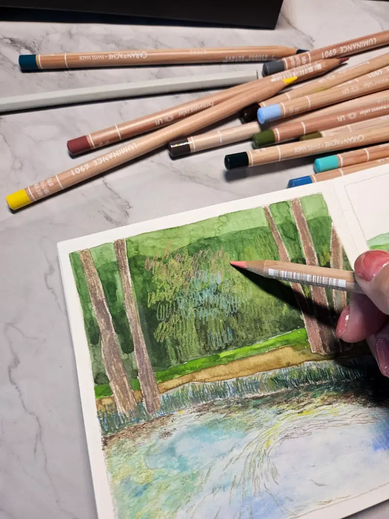 까렌다쉬유성색연필,루미넌스,유성색연필,색연필,색연필화