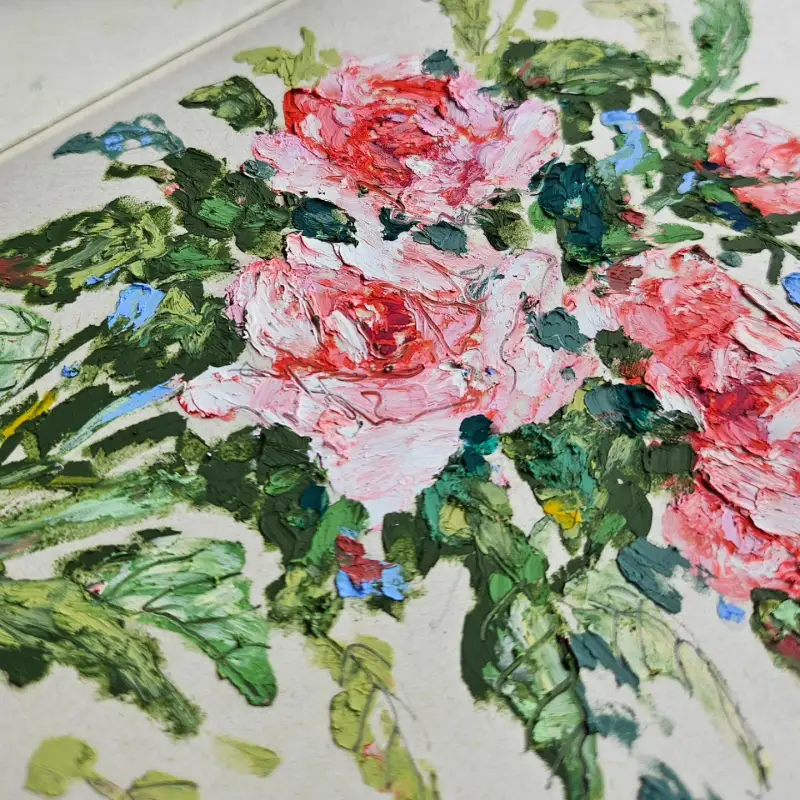 지에소,지에소오일파스텔,모란디컬러,모란디,오일파스텔,꽃그림,꽃,장미