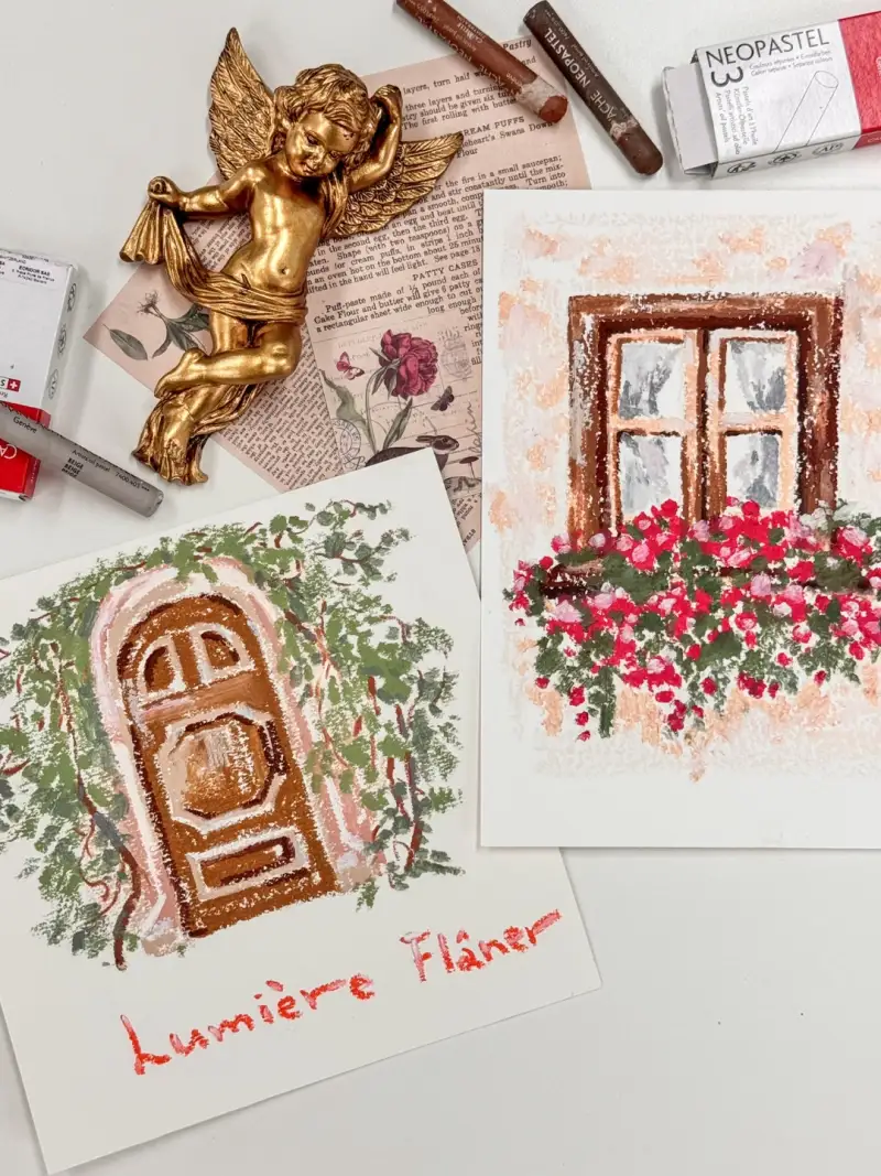 모이온드로잉,까렌다쉬,까렌다쉬오일파스텔