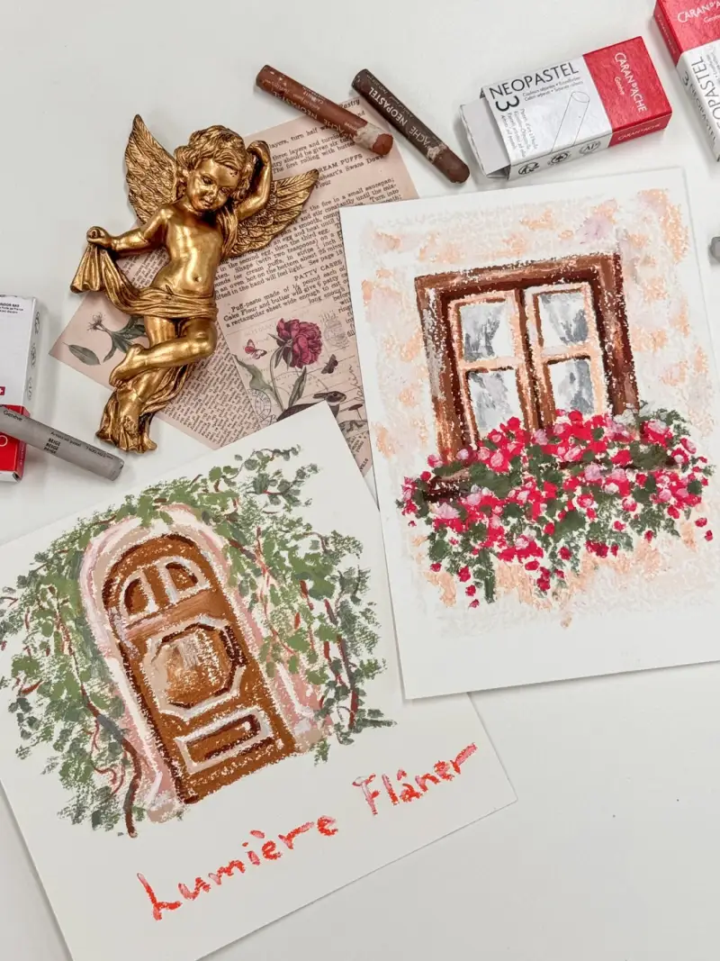 모이온드로잉,까렌다쉬,까렌다쉬오일파스텔