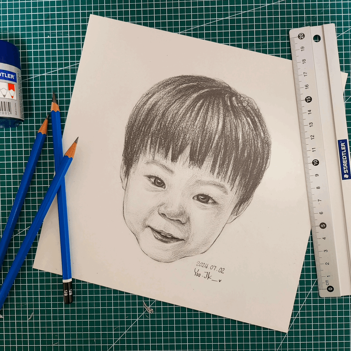 스테들러,스테들러미술연필,인물드로잉,인물화,연필소묘