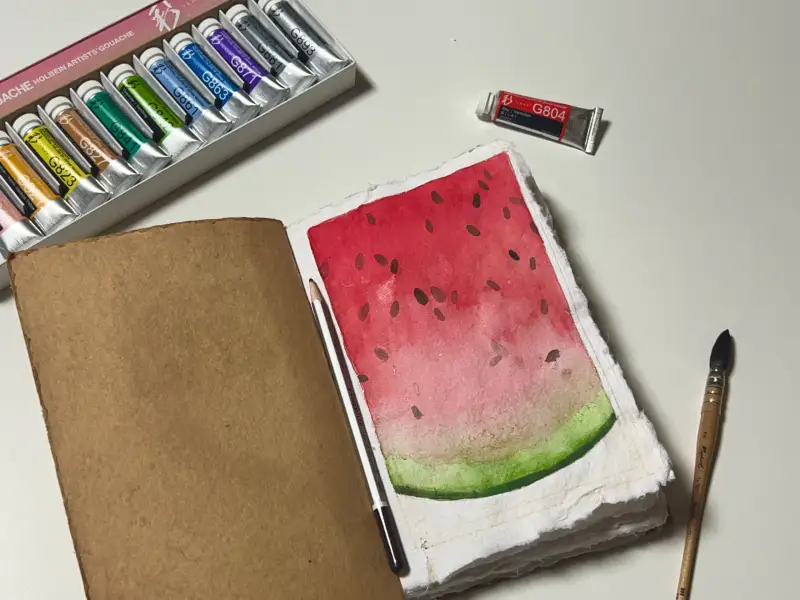 라말리,수제종이,과슈물감,홀베인,과슈